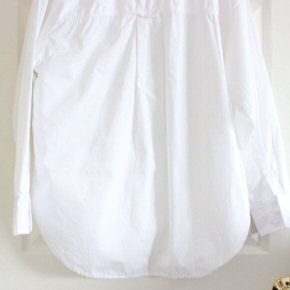 J. Crew Étienne Oversized Shirt in Lightweight Oxford in White - Picture 7 of 8